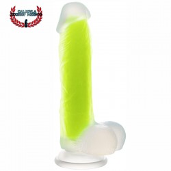 Dildo Sexual Fluorescente Silicon verde Base para Arnés Dildo Sexo anal o Vaginal