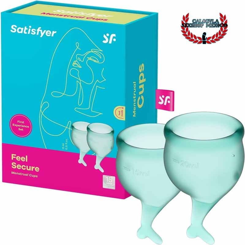 Copa Menstrual Satisfyer Feel Secure Menstrual Cup Paquete con 2 copas menstruales