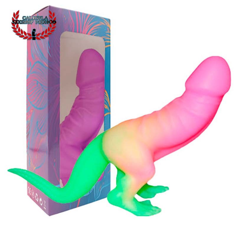 Dildo Silicon de Fantasía Dinosaurio Verde Dildo Sexual Anal o Vaginal