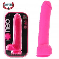 Dildo Sexual 30 cm Neon Pink Blush Neo Elite Dual Density Silicone