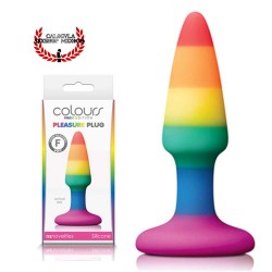 Plug Anal 8 cm Arcoiris de Silicon Estimulador Punto P NsNovelties Colours Pride Edition