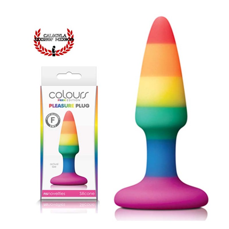 Plug Anal 8 cm Arcoiris de Silicon Estimulador Punto P NsNovelties Colours Pride Edition