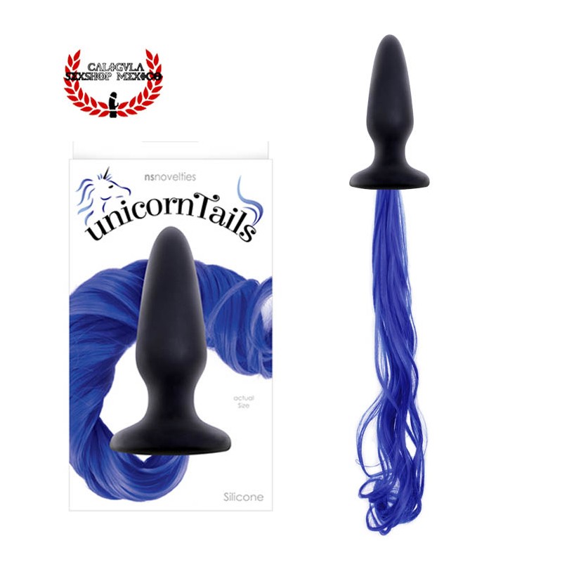 Plug Anal 50 cm Azul NS Novelties Cola de Caballo Unicornio Silicon Sexo anal