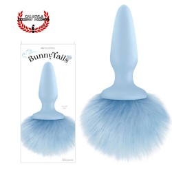 Plug Anal 11 cm Colita de Conejo Silicon Azul Ns Novelties Bunny Tails Sexo Anal