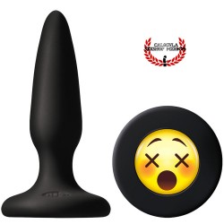 Plug Anal 8 cm Moji WTF Ns Novelties Plug de Silicón Negro con carita Emoji Sexo anal
